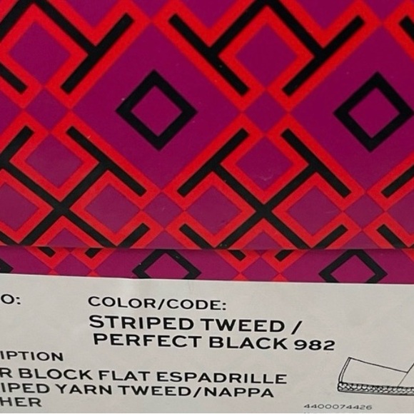 Tory Burch Tweed Color Block Espadrille. Lightly used like new. - Picture 5 of 5